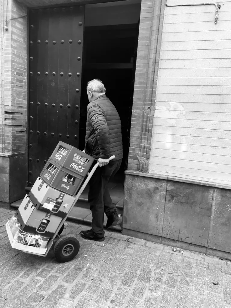 Sevilla, travailleur à l'oeuvre